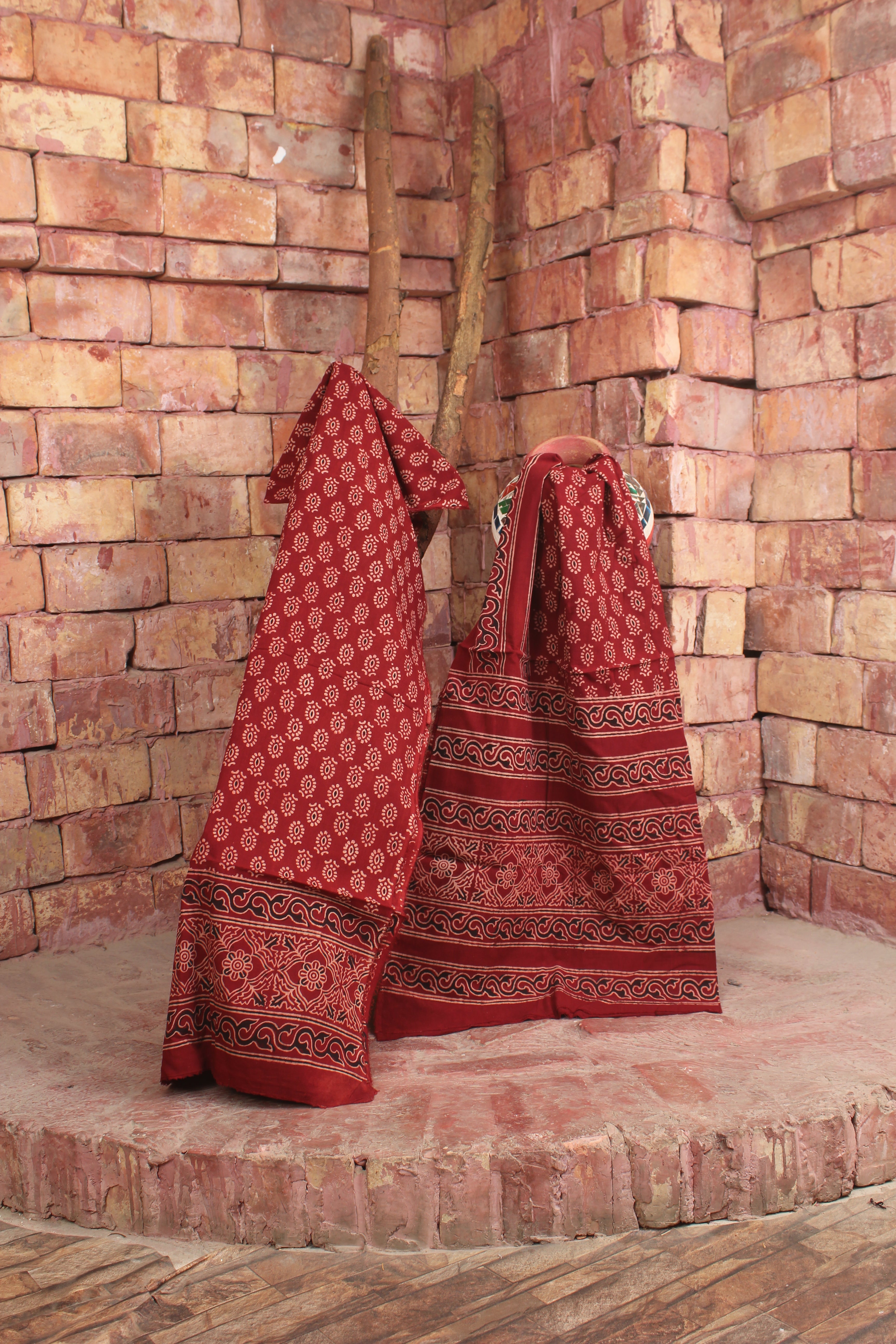 Unstitched Block Print Suit 013