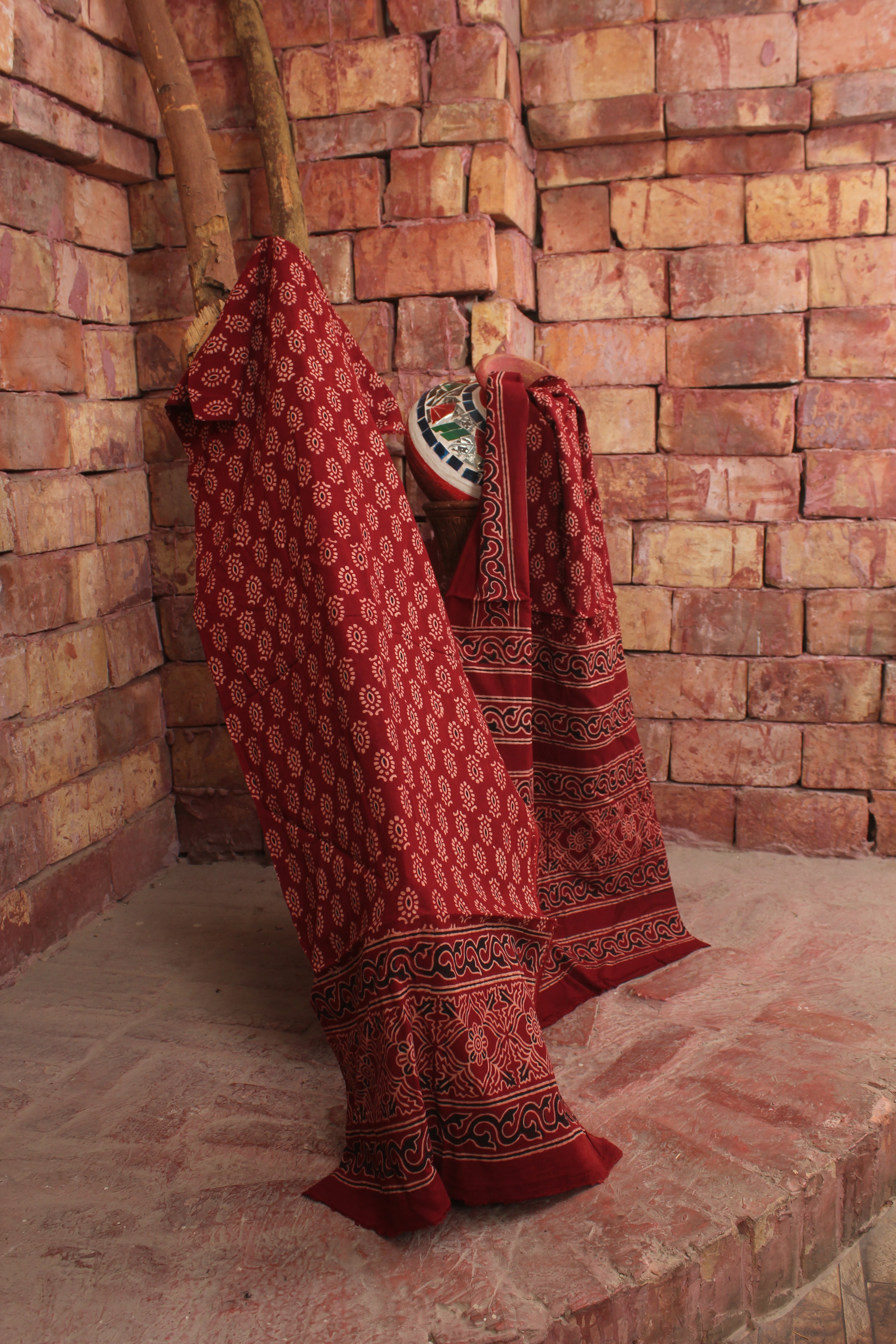 Unstitched Block Print Suit 013