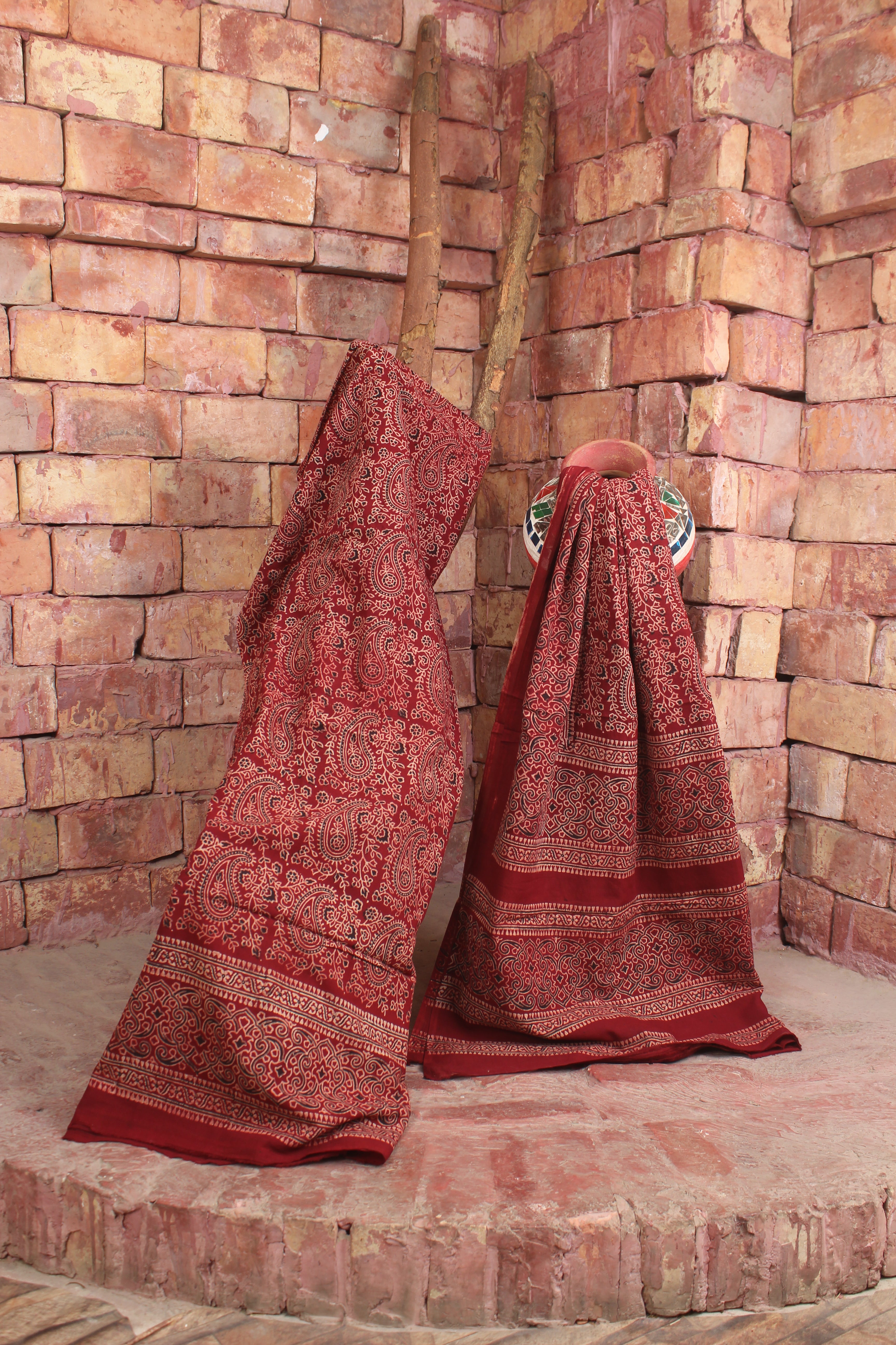 Unstitched Block Print Suit 014