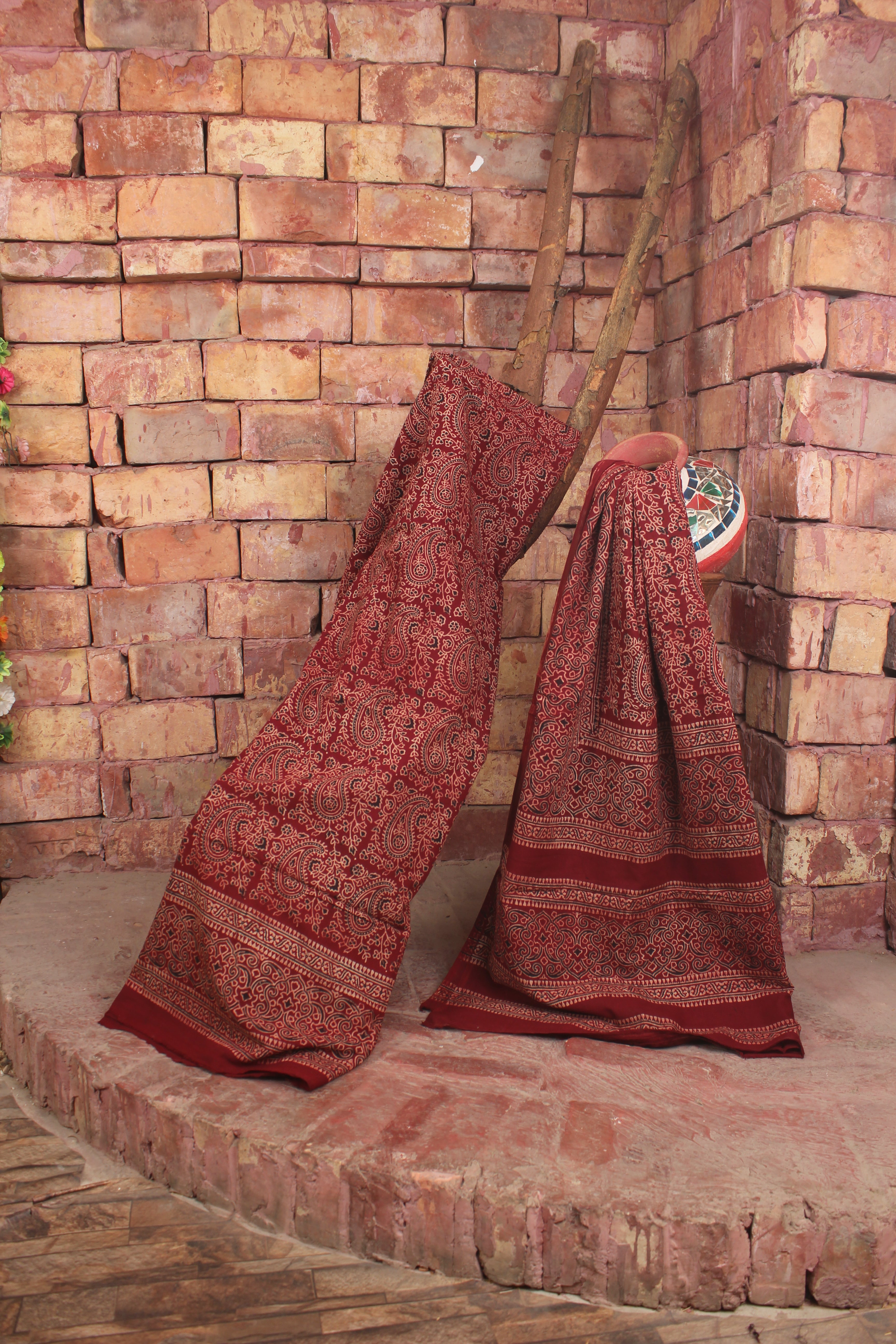 Unstitched Block Print Suit 014