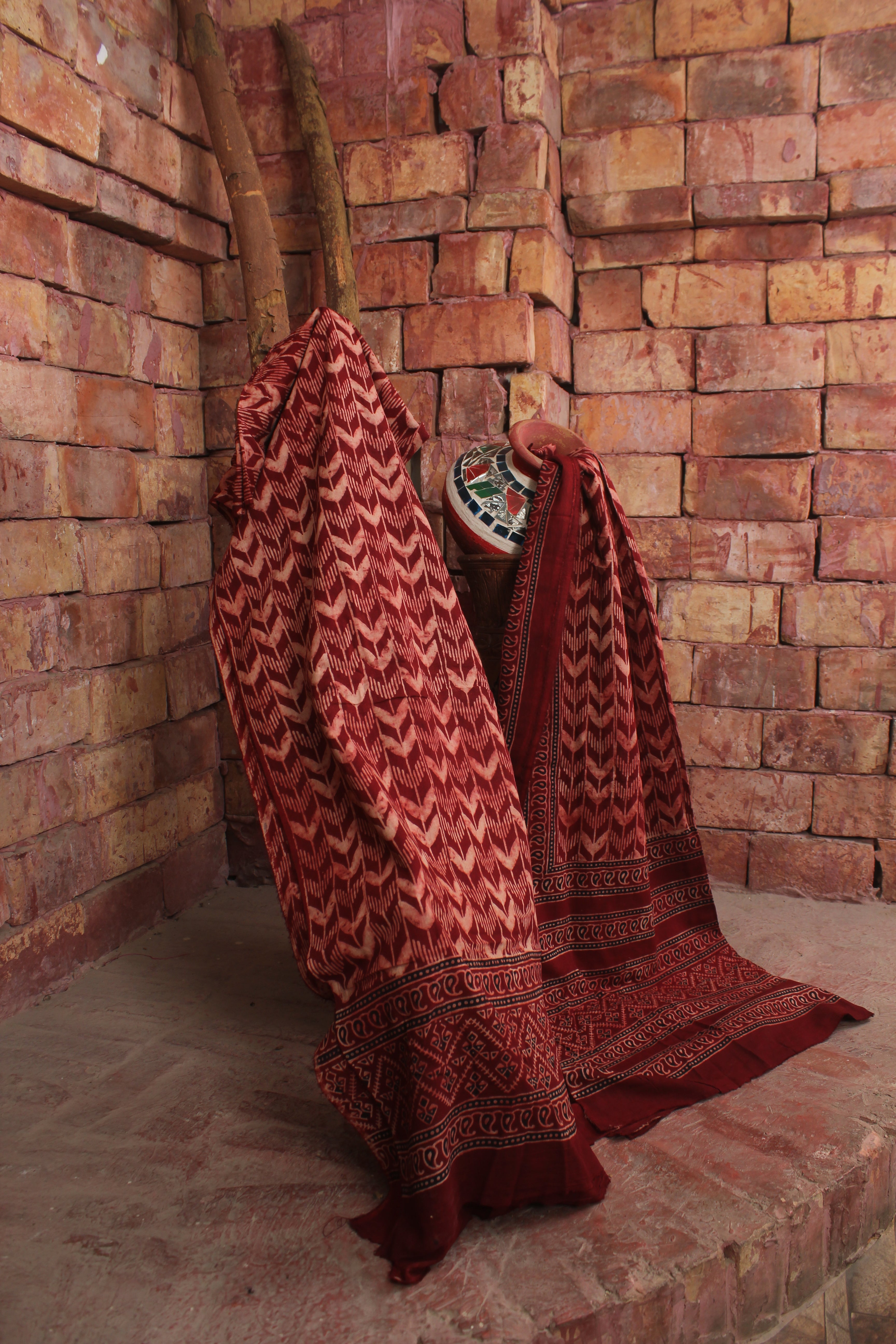 Unstitched Block Print Suit 017