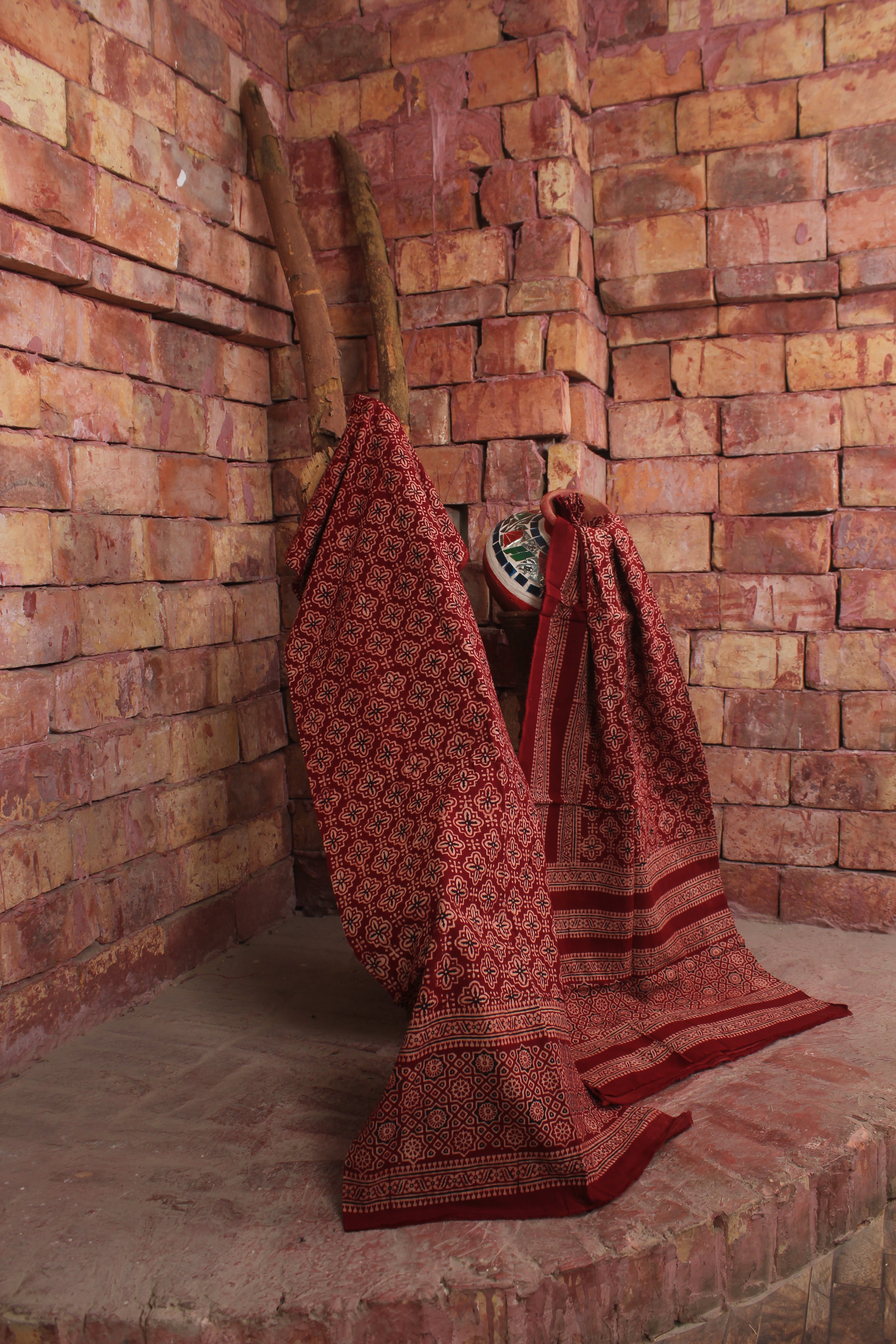 Unstitched Block Print Suit 0019