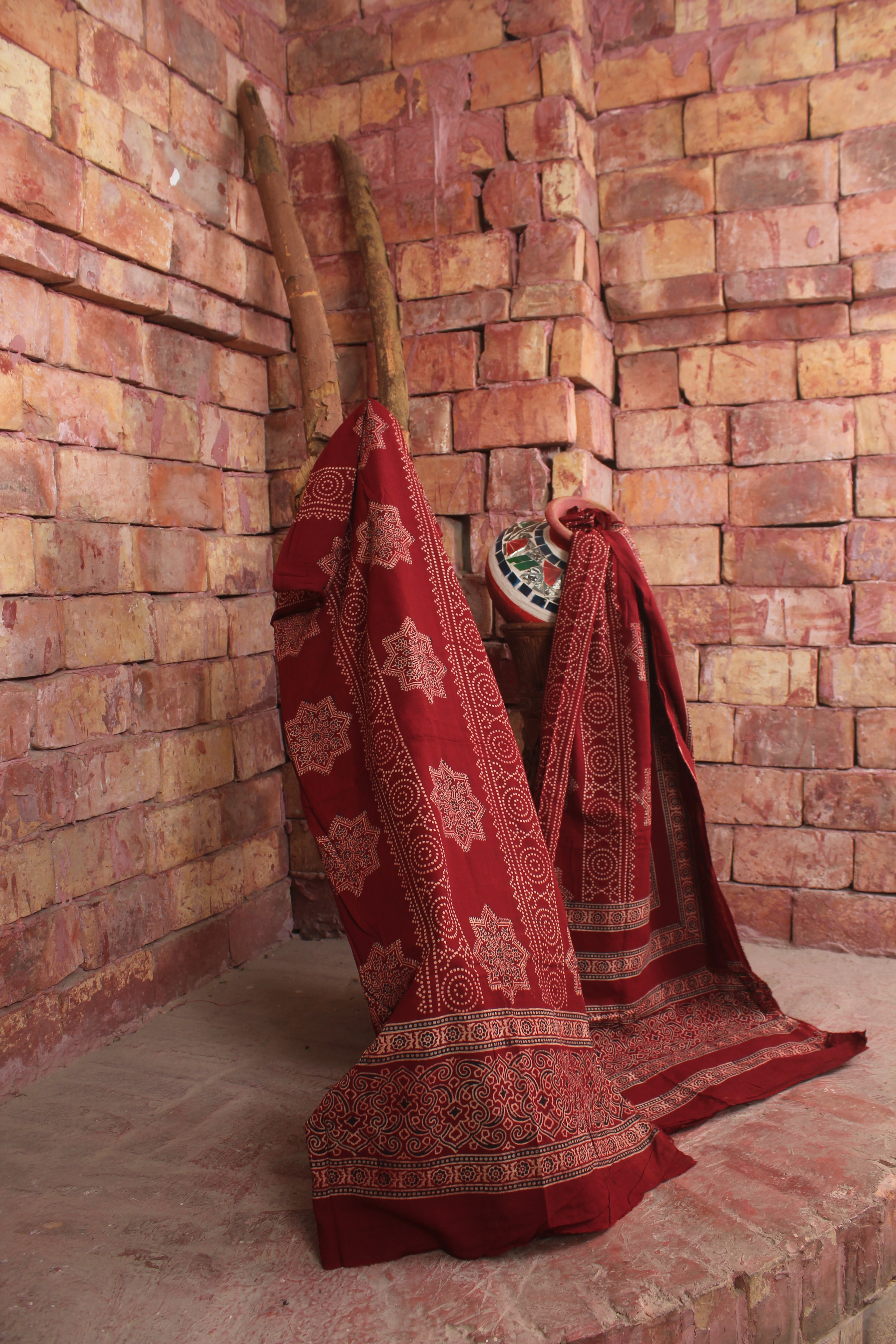 Unstitched Block Print Suit 020